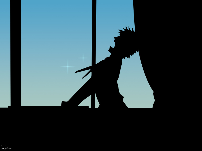 azumanga_daiou black blue kimura silhouette