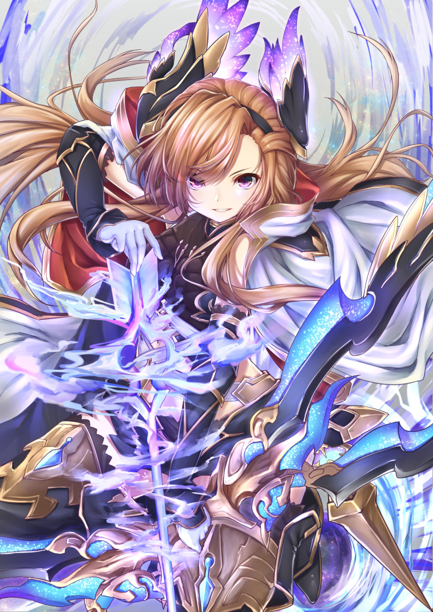 armor granblue_fantasy song_(granblue_fantasy) thighhighs topia weapon