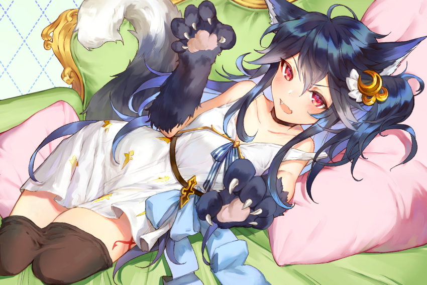 animal_ears dress fenrir shingeki_no_bahamut tail yuntae