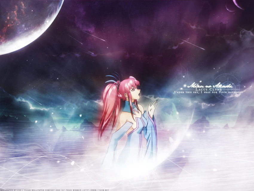 gundam_seed lacus_clyne mobile_suit_gundam moon sky