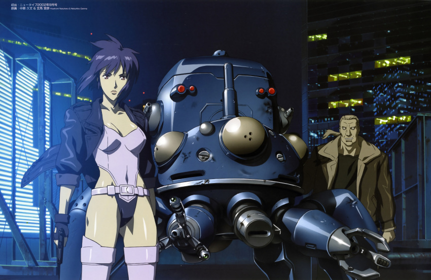 batou genma_nobuhiko ghost_in_the_shell kusanagi_motoko nakahara_hisahumi overfiltered