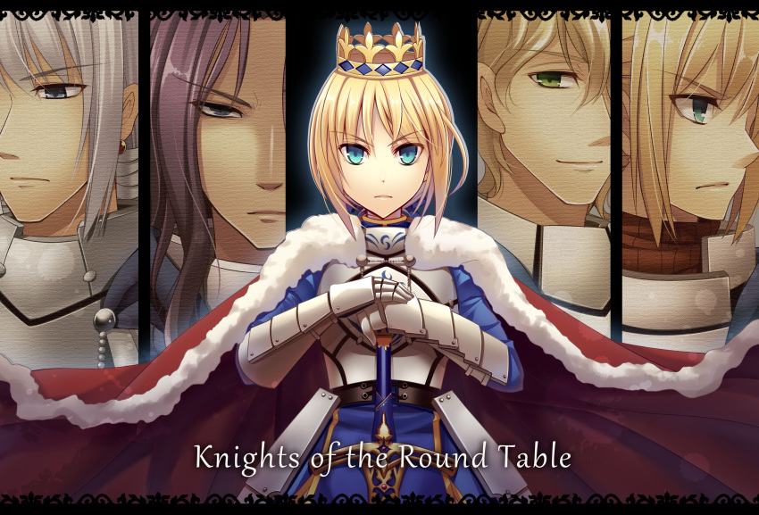 bedivere berserker_(fate/zero) fate/extra fate/stay_night fate/zero hitsuki_rei knights_of_the_round_table lancelot mordred saber saber_(fate/extra) sir_gawain