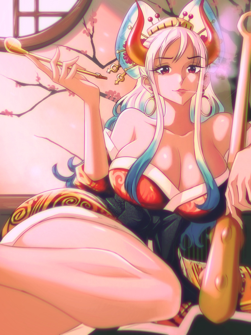 1girl female female_only kiseru nihongami oiran one_piece opalisart shimada_hairstyle tagme yamato_(one_piece)