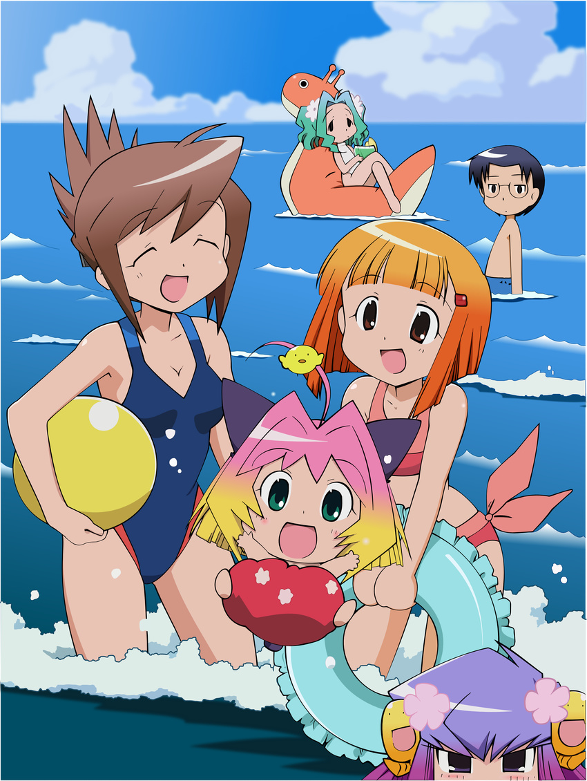 bikini guchuko kasugano_nene moriyama_sunao natsu_mikan potemayo potemayo_(character) swimsuits takamimori_kyo vector