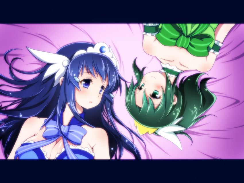 aoki_reika cleavage kakeru midorikawa_nao pretty_cure smile_precure