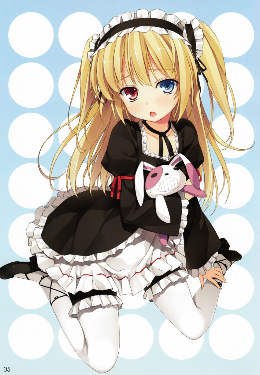 boku_wa_tomodachi_ga_sukunai dress garter hasegawa_kobato heterochromia thighhighs wireframe yuuki_hagure