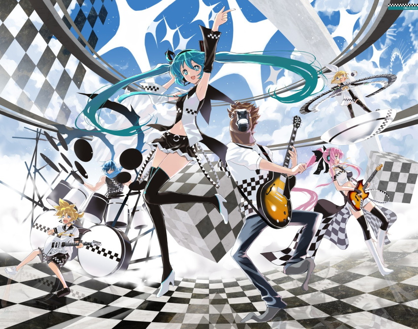 achunchun hatsune_miku kagamine_len kagamine_rin kaito megurine_luka vocaloid