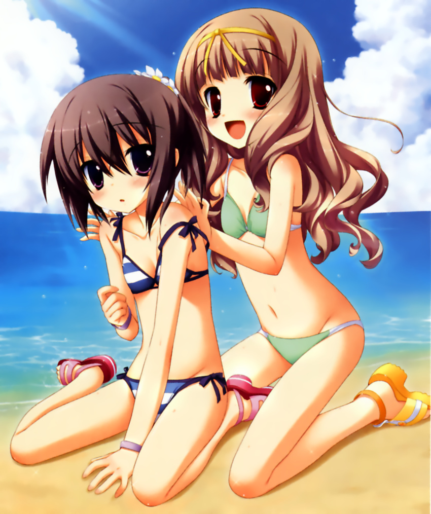 bikini itou_mikoto koiiro_soramoyou lucie nakanishi_aiko overfiltered swimsuits