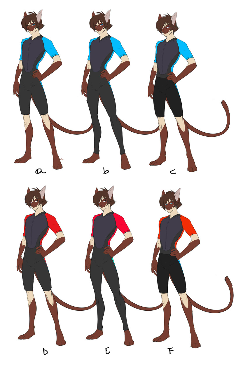 4_toes arno_(peritian) barefoot brother_(lore) brothers_(lore) bulge celio_(peritian) clothing domestic_cat feet felid feline felis grid_layout hi_res mammal model_sheet multiple_outfits multiple_versions peritian siamese sibling_(lore) solo swimwear toes twins_(lore)