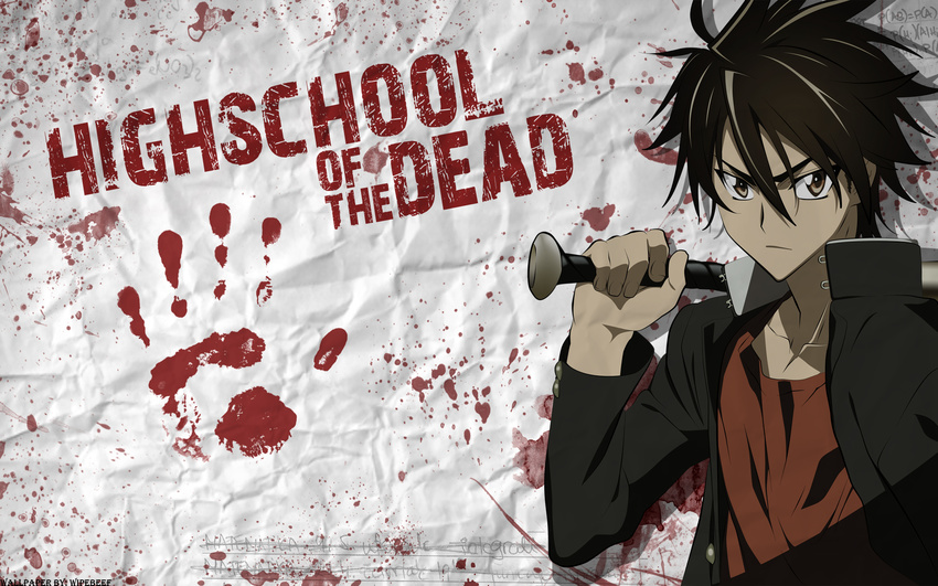 blood highschool_of_the_dead komuro_takashi tagme