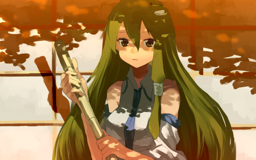 green_hair kame^^ kochiya_sanae long_hair touhou