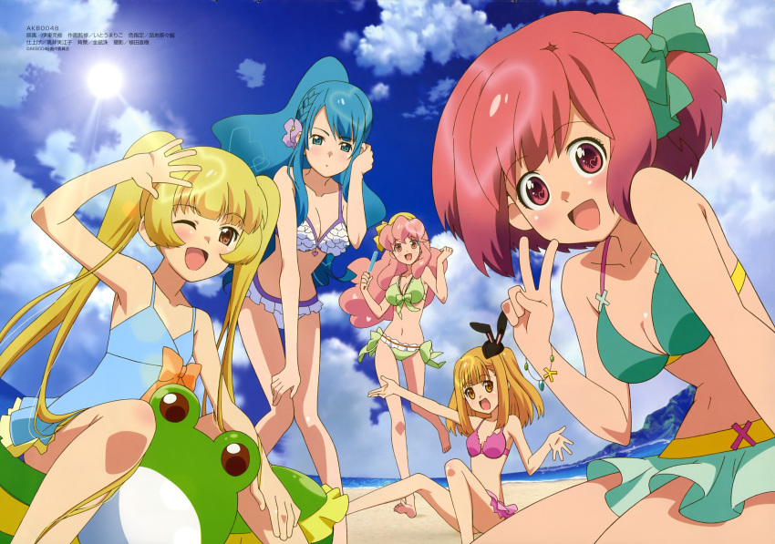 aida_orine akb0048 bikini cleavage ichijou_yuuka itou_katsunobu motomiya_nagisa shinonome_sonata sono_chieri swimsuits