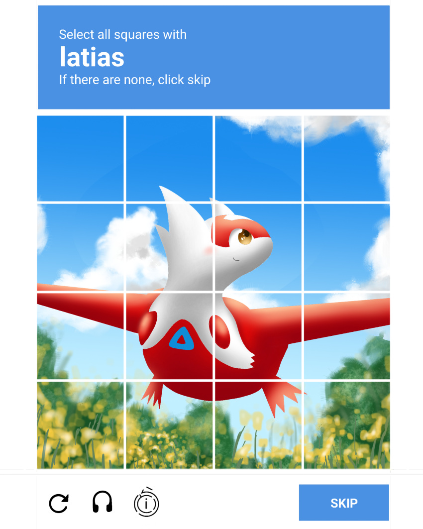 blue_sky brown_eyes captcha cloud detailed_background female feral floral flower flying forest generation_3_pokemon google hi_res kemo_leight landscape landscape_background latias legendary_pokemon looking_forward multicolored_body nintendo outside plant pokemon pokemon_(species) red_body red_wings sky smile solo tree two_tone_body white_body wings yellow_flower