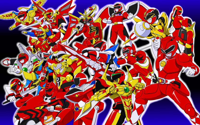 6+boys andros_(power_rangers) armor aurico_(power_rangers) blue_background bodysuit character_request commentary dragon_wings dual_wielding english_commentary engrish_commentary fighting_stance galaxy_red gloves gold_armor golden_arms helios_(divisar) helmet highres holding jason_lee_scott jungle_fury_red_ranger katana megabattle_armor megaforce_red mighty_morphin_alien_rangers mighty_morphin_power_rangers multiple_boys pose power_armor power_rangers power_rangers_in_space power_rangers_jungle_fury power_rangers_lightspeed_rescue power_rangers_lost_galaxy power_rangers_megaforce power_rangers_mystic_force power_rangers_ninja_storm power_rangers_operation_overdrive power_rangers_rpm power_rangers_s.p.d. power_rangers_samurai power_rangers_time_force power_rangers_turbo power_rangers_wild_force power_rangers_zeo quantum_ranger ranger_operator_series_red red_aquitar_ranger red_bodysuit red_dino_ranger red_lightspeed_ranger red_lion_ranger red_mystic_ranger red_overdrive_ranger red_samurai_ranger red_space_ranger red_turbo_ranger red_wild_force_ranger red_wind_ranger s.p.d._red_ranger science_fiction sword time_force_red tokusatsu tommy_oliver ultra_megaforce_red weapon wings zeo_ranger_v_red