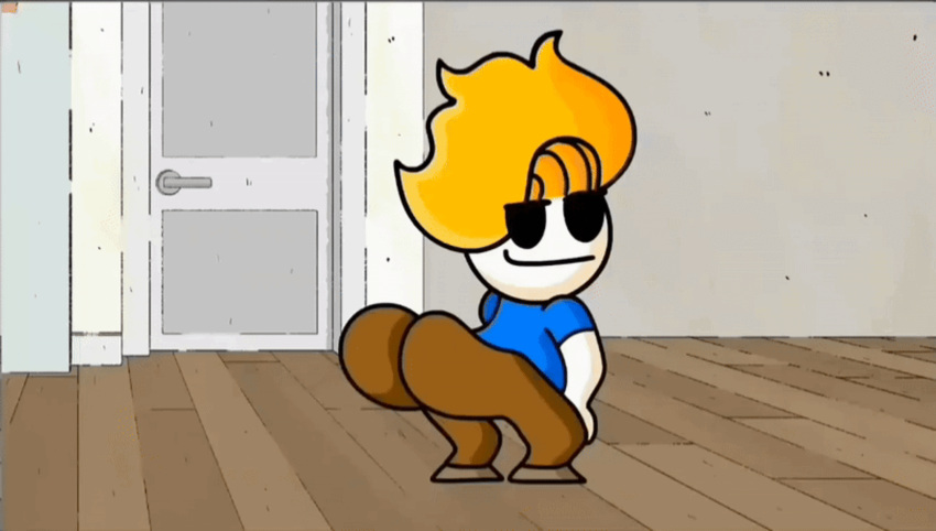 1boy animated ass ass big_ass big_butt blonde_hair bryson_(haminations) fat_ass fat_butt fully_clothed funny haminations haminations_(artist) huge_ass huge_butt looking_at_viewer looking_back looking_back_at_viewer male male_only sfw smug solo thick_ass thick_butt twerking white_skin youtube youtuber youtuber_boy