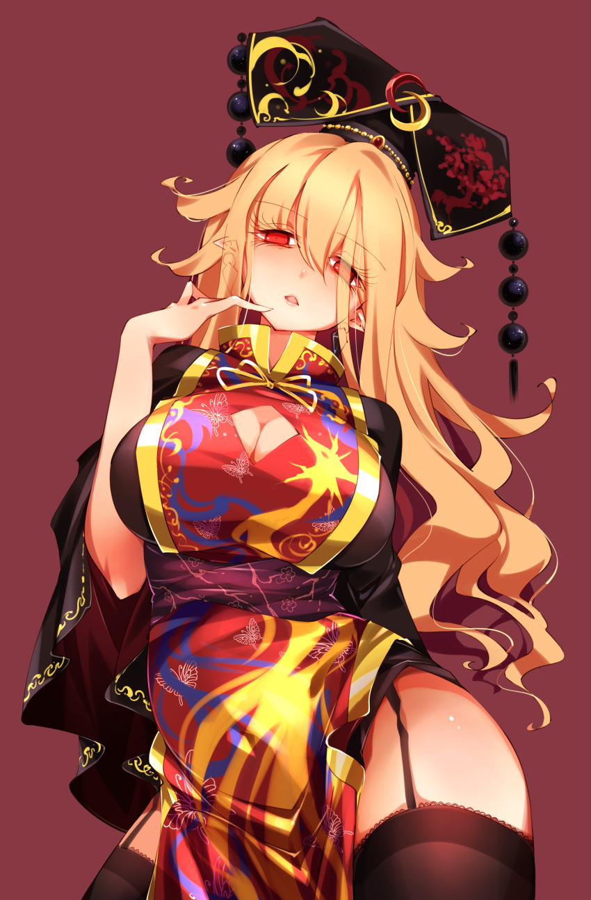 cleavage junko raptor7 thighhighs touhou