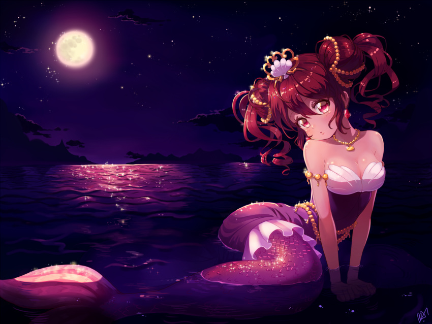 cleavage fine fushigiboshi_no_futago_hime mermaid monster_girl snofle wallpaper