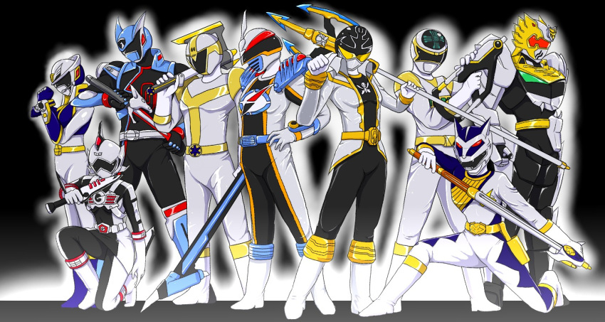 boukensilver dekabreak dekabright dekamaster denji_sentai_megaranger gogo_sentai_boukenger gokaisilver gosei_knight gun kaizoku_sentai_gokaiger knife polearm sentai silver silver_super_sentai spear super_sentai sword tokusou_sentai_dekaranger trident weapon