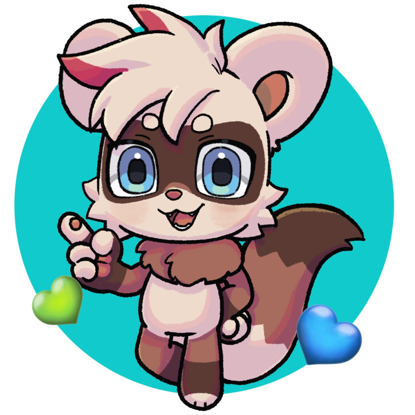 anthro blush domestic_ferret heart_symbol hi_res icon luiroi_le_furet male mammal mustelid musteline qooz_(artist) solo true_musteline vtuber weasel