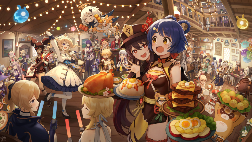 >_< >o< 6+boys 6+girls :d absurdres abyss_mage_(genshin_impact) aether_(genshin_impact) ahoge albedo_(genshin_impact) amber_(genshin_impact) animal animal_ears animal_hood armband armor asymmetrical_hair bandaged_leg bandages bandaid bandaid_on_face bandaid_on_nose barbara_(genshin_impact) beidou_(genshin_impact) bell bennett_(genshin_impact) beret bird_mask black_footwear black_gloves black_hair black_nails black_pants black_ribbon blonde_hair blue_capelet blue_hair blue_shorts blush boar board_game bodystocking bone boots bottle bow bowtie braid braided_hair_rings bread bread_slice breasts brown_dress brown_hair bulletin_board cabbie_hat cape capelet cat_ears cat_girl ceiling_light center_opening chandelier cheering cheese chicken_(food) chongyun_(genshin_impact) chopsticks cigarette cleavage closed_eyes closed_mouth commentary_request conch cone_hair_bun corset cowbell cross cross_earrings crumbs cup cupping_hands dancing dark-skinned_female dark-skinned_male dark_skin detached_sleeves diluc_(genshin_impact) diona_(genshin_impact) dog_boy dog_ears drawing dress drinking_glass drooling drunk earrings egg epaulettes eula_(genshin_impact) everyone eyepatch eyeshadow facial_mark fischl_(genshin_impact) fishnet_pantyhose fishnets flower flower-shaped_pupils flower_knot flying food food_on_face forehead_mark french_braid frilled_dress frills ganyu_(genshin_impact) genshin_impact glasses gloves glowstick goat_horns goggles goggles_on_head gorou_(genshin_impact) gradient_hair green_cape green_eyes green_headwear green_shorts grin guitar guoba_(genshin_impact) habit hair_between_eyes hair_bun hair_ornament hair_over_one_eye hair_ribbon hair_rings hair_stick hairband hand_on_another's_shoulder hat high_heel_boots high_heels highres hilichurl_(genshin_impact) holding holding_animal holding_bone holding_bottle holding_chopsticks holding_food holding_glowstick holding_instrument holding_microphone holding_plate hood hood_up horns hu_tao_(genshin_impact) indoors instrument jacket japanese_clothes jean_(genshin_impact) jewelry jiangshi kaedehara_kazuha kaeya_(genshin_impact) kamisato_ayaka keqing_(genshin_impact) kimono klee_(genshin_impact) knee_boots kujou_sara laughing leaf leaf_on_head light_blue_hair light_green_hair light_purple_hair lisa_(genshin_impact) long_hair long_sleeves looking_at_another looking_down lumine_(genshin_impact) magic makeup mask mask_on_head meat medium_breasts medium_hair microphone milk_bottle mole mole_under_eye mona_(genshin_impact) multicolored_hair multiple_boys multiple_girls music nail_polish neck_bell necktie ningguang_(genshin_impact) noelle_(genshin_impact) nun obi obiage obijime one_eye_covered open_clothes open_jacket open_mouth orange_eyes orange_hair own_hands_together palms_together pancake pants pantyhose parted_bangs party paw_print pelvic_curtain pink_hair pizza plate playing_instrument plum_blossoms ponytail popsicle porkpie_hat pot pudding purple_capelet purple_dress purple_eyes purple_gloves purple_hair purple_headwear purple_kimono purple_pants qingdai_guanmao qiqi_(genshin_impact) raiden_shogun razor_(genshin_impact) red_bow red_bowtie red_eyes red_hair red_headwear red_jacket ribbon rice ring rosaria_(genshin_impact) saliva sangonomiya_kokomi sarashi sash sayu_(genshin_impact) scar scar_on_cheek scar_on_face seelie_(genshin_impact) shaded_face shogi short_dress short_hair short_kimono short_ponytail short_sleeves shorts shoulder_armor shouting shrimp shrimp_tempura sidelocks signature singing single_braid sitting skewer sleeveless sleeveless_dress slime_(genshin_impact) small_breasts smile smoking spiked_hairband spikes squatting standing standing_on_one_leg star_(symbol) stool straight_hair streaked_hair sucrose_(genshin_impact) surprised sweatdrop sweet_madame_(genshin_impact) symbol-shaped_pupils table tail tartaglia_(genshin_impact) tassel taxidermy tearing_up tempura tentacle thick_eyebrows thigh_strap thighhighs thoma_(genshin_impact) toast toenail_polish toenails tofu translated treasure_chest trembling twintails two-tone_hair two_side_up v-shaped_eyebrows vambraces veil venti_(genshin_impact) vision_(genshin_impact) whistling white_dress white_footwear white_gloves white_hair white_headwear wide_sleeves wine_glass witch_hat wooden_ceiling wooden_floor x_x xiangling_(genshin_impact) xiao_(genshin_impact) xingqiu_(genshin_impact) xinyan_(genshin_impact) yae_miko yanfei_(genshin_impact) yoimiya_(genshin_impact) yuko666 zettai_ryouiki zhongli_(genshin_impact)