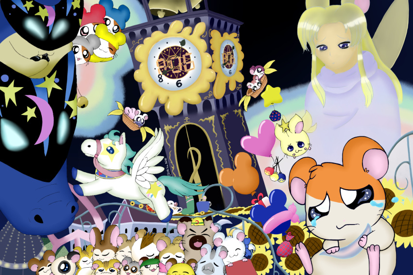 3:2 accessory amusement_ride animal_ear_balloon bag balloon bell bijou_(hamtaro) bodily_fluids boss_(hamtaro) box brown_body brown_fur building cappy_(hamtaro) clock clock_tower clothing container cricetid crying detailed_background dexter_(hamtaro) digital_drawing_(artwork) digital_media_(artwork) dragon equid equine fairy-ham_(hamtaro) female feral flower fur geometric_balloon gift gift_box group hamster hamtaro hamtaro_(series) hat headgear headwear heart_balloon heart_symbol hooves howdy_(hamtaro) inflatable jingle_(hamtaro) lunarpanda8686 male mammal mask maxwell_(hamtaro) mythological_creature mythological_equine mythological_scalie mythology orange_body orange_fur oxnard_(hamtaro) panda_(hamtaro) pashmina_(hamtaro) pegasus penelope_(hamtaro) phallic_balloon plant rodent roller_coaster sandy_(hamtaro) scalie scarf shaded shaped_balloon snoozer_(hamtaro) soft_shading stan_(hamtaro) sunflower tears white_body white_fur wings