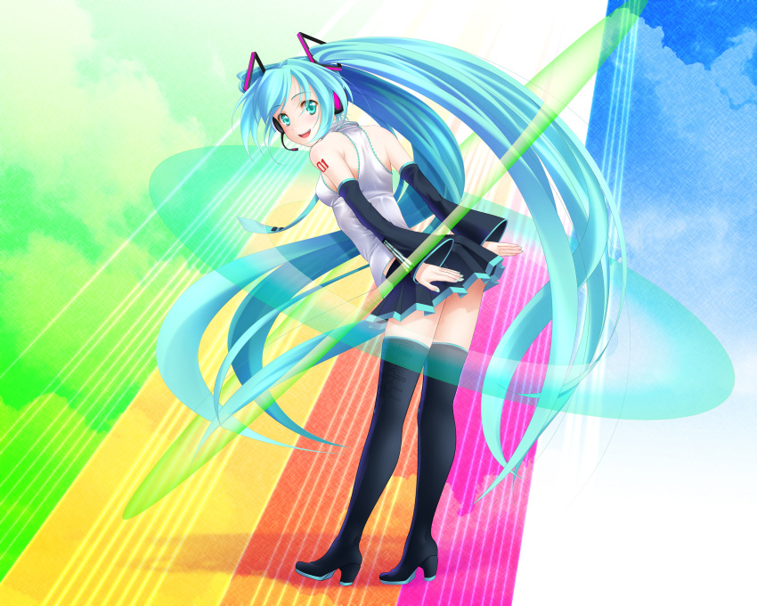 aizawa_kotarou hatsune_miku tagme thighhighs vocaloid