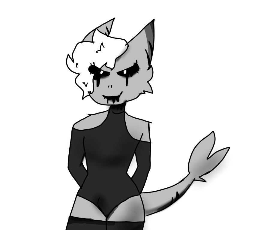 angry_eyes artist_request black_eyes black_sclera eyes_visible_through_hair furry hair roblox roblox_game shading short_hair solo_male source_request stare tagme tiger_shark transfur_outbreak turtleneck_bodysuit white