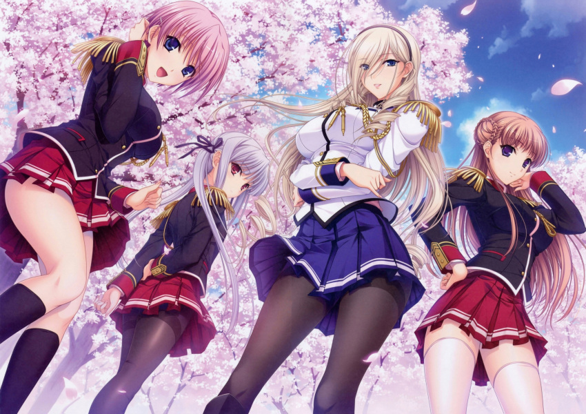 celia_cumani_aintree kisaki_mio komori_kei lisa_eostre noel_marres_ascot pantyhose ricotta seifuku tagme walkure_romanze