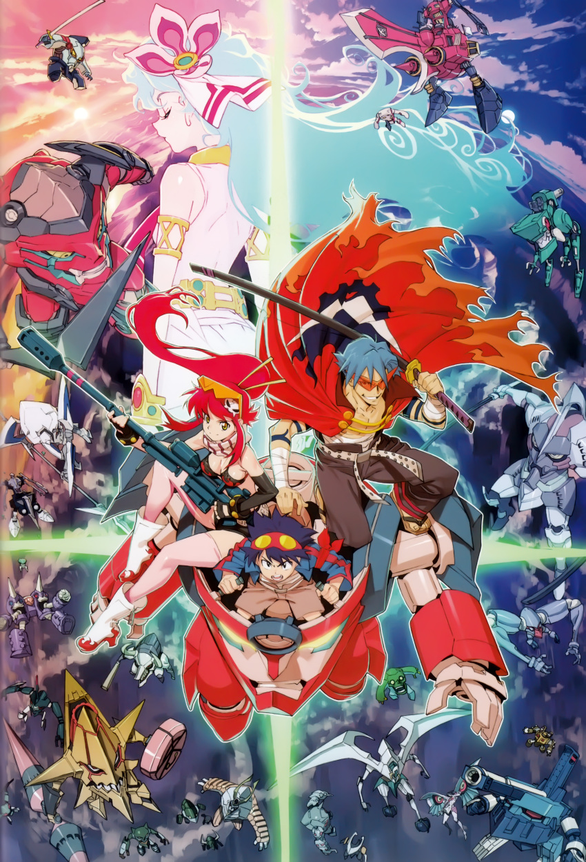 kamina mecha nia simon tengen_toppa_gurren-lagann yoko_littner