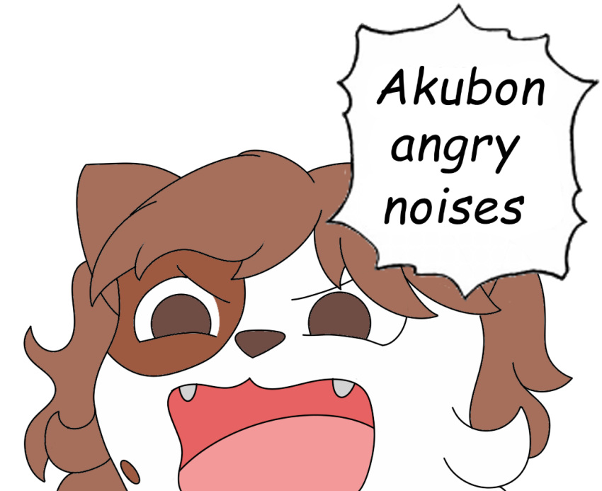 >:c alpha_channel angry angry_noises anthro brown_eyes brown_hair brown_markings domestic_cat facial_markings fangs felid feline felis flat_colors fur hair head_markings male mammal markings meme persian_cat pokedark reku_(akubon) simple_background solo speech_bubble teeth text transparent_background white_body white_fur yelling