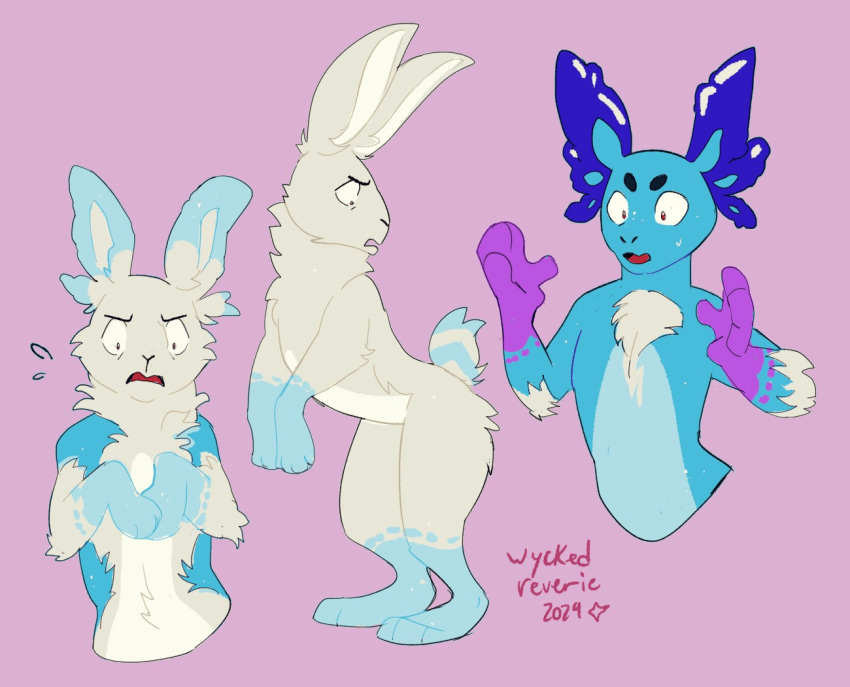 amphibian anthro axolotl blue_body fur fur_growth growth lagomorph leporid male mammal marine mole_salamander pixel_(pixel_axo) rabbit salamander sequence short_tail solo species_transformation surprised_expression tail transformation transformation_sequence wyckedreverie