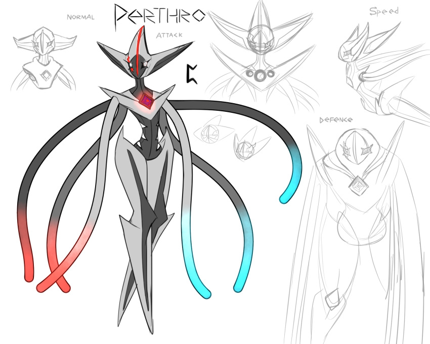 2021 ambiguous_gender arceus attack_forme_deoxys chest_gem defense_forme_deoxys deoxys digital_media_(artwork) english_text fan_character featureless_feet feet gem generation_3_pokemon generation_4_pokemon hi_res latiar legendary_pokemon nintendo normal_forme_deoxys pokemon pokemon_(species) simple_background solo speed_forme_deoxys standing tendrils text