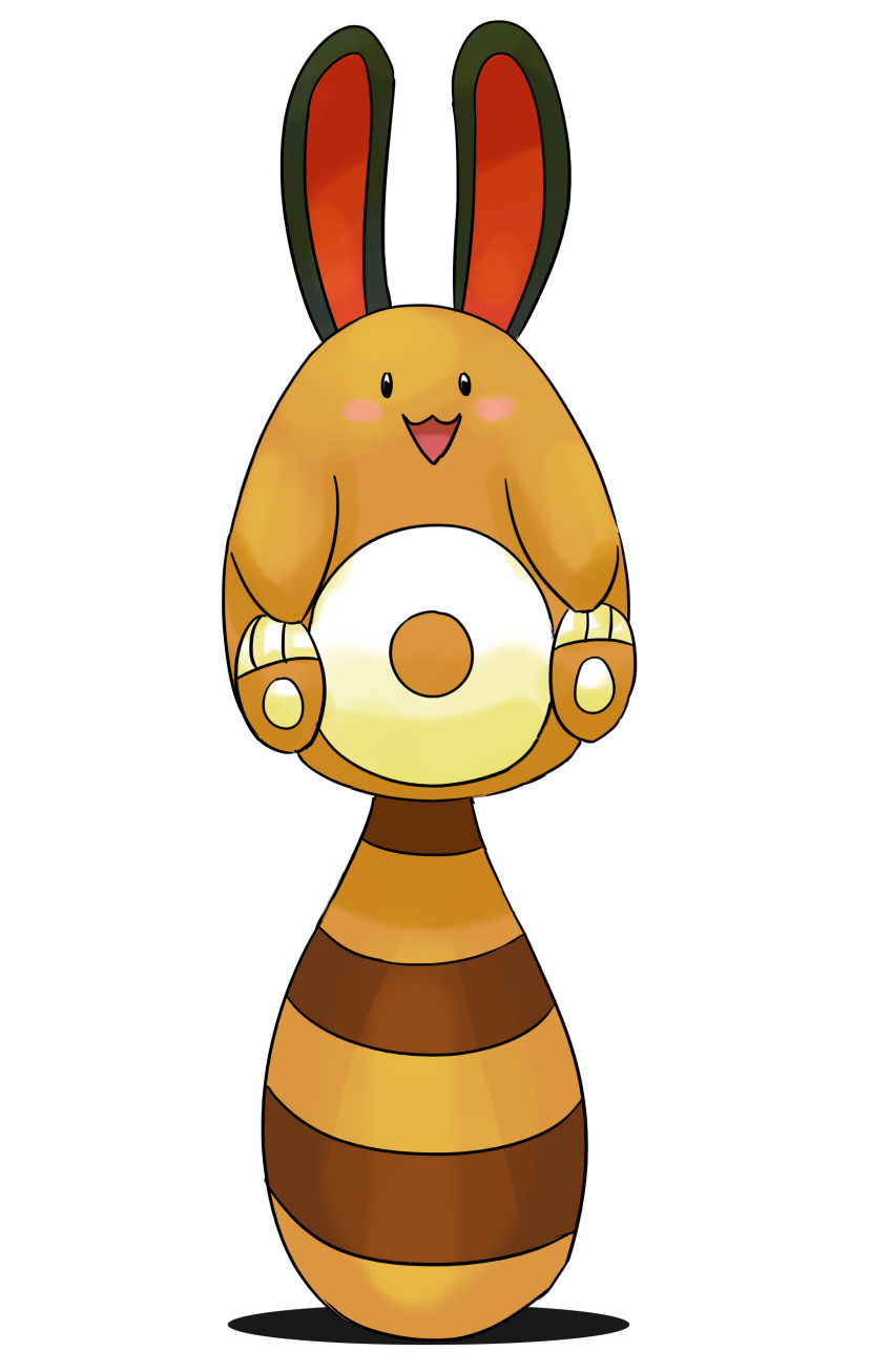 2016 absurd_res alpha_channel blush carniscorner colored ears_up female feral generation_2_pokemon hi_res nintendo open_mouth open_smile pawpads paws pokemon pokemon_(species) raised_paw sentret shaded shiny_pokemon smile socks_the_sentret solo spreading standing standing_on_tail toe_grab white_pawpads white_toes