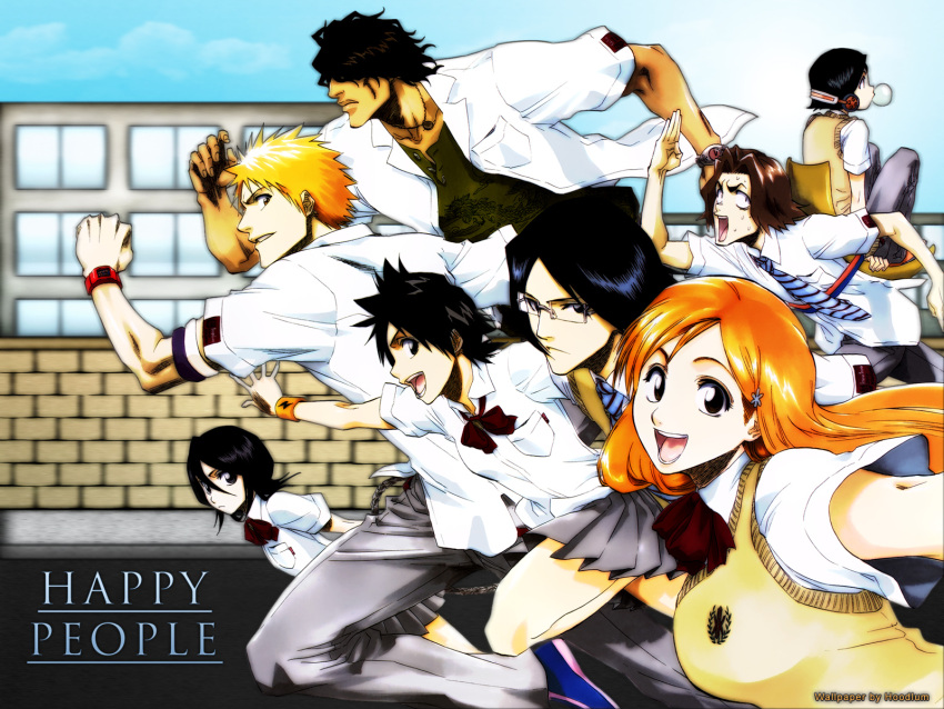 arisawa_tatsuki asano_keigo bleach inoue_orihime ishida_uryuu kojima_mizuiro kuchiki_rukia kurosaki_ichigo sado_yasutora