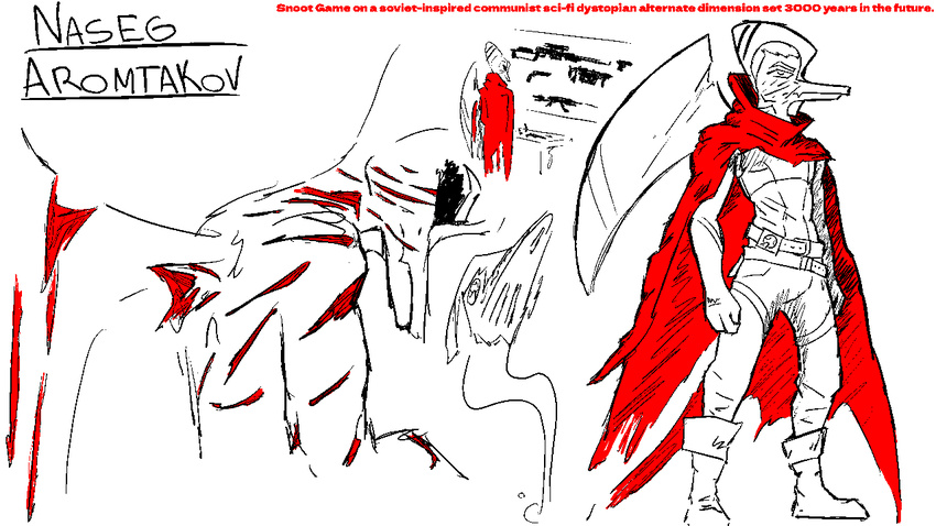 16:9 alternate_universe anthro arm_scar back_scar belt boots cape cavemanon_studios clothed clothing dark_eyes dinosaur dragunov dragunov_svd english_text extinct facial_scar footwear frill_(anatomy) goodbye_volcano_high group gun looking_at_viewer male membrane_(anatomy) membranous_wings monochrome naser_(gvh) nude plantigrade prehistoric_species pterodactylus pterosaur ranged_weapon red_cape red_clothing red_scar red_text reptile rifle russian scalie scar scars_all_over simple_background snoot_game snout solo soviet_union spot_color standing svd text trio unknown_artist weapon widescreen wing_scar wings