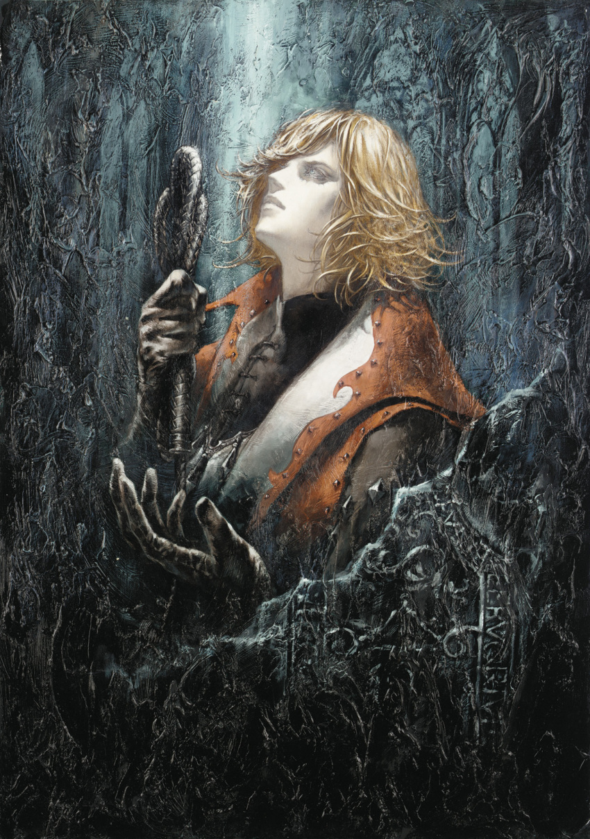 blonde_hair castlevania leon_belmont male whip