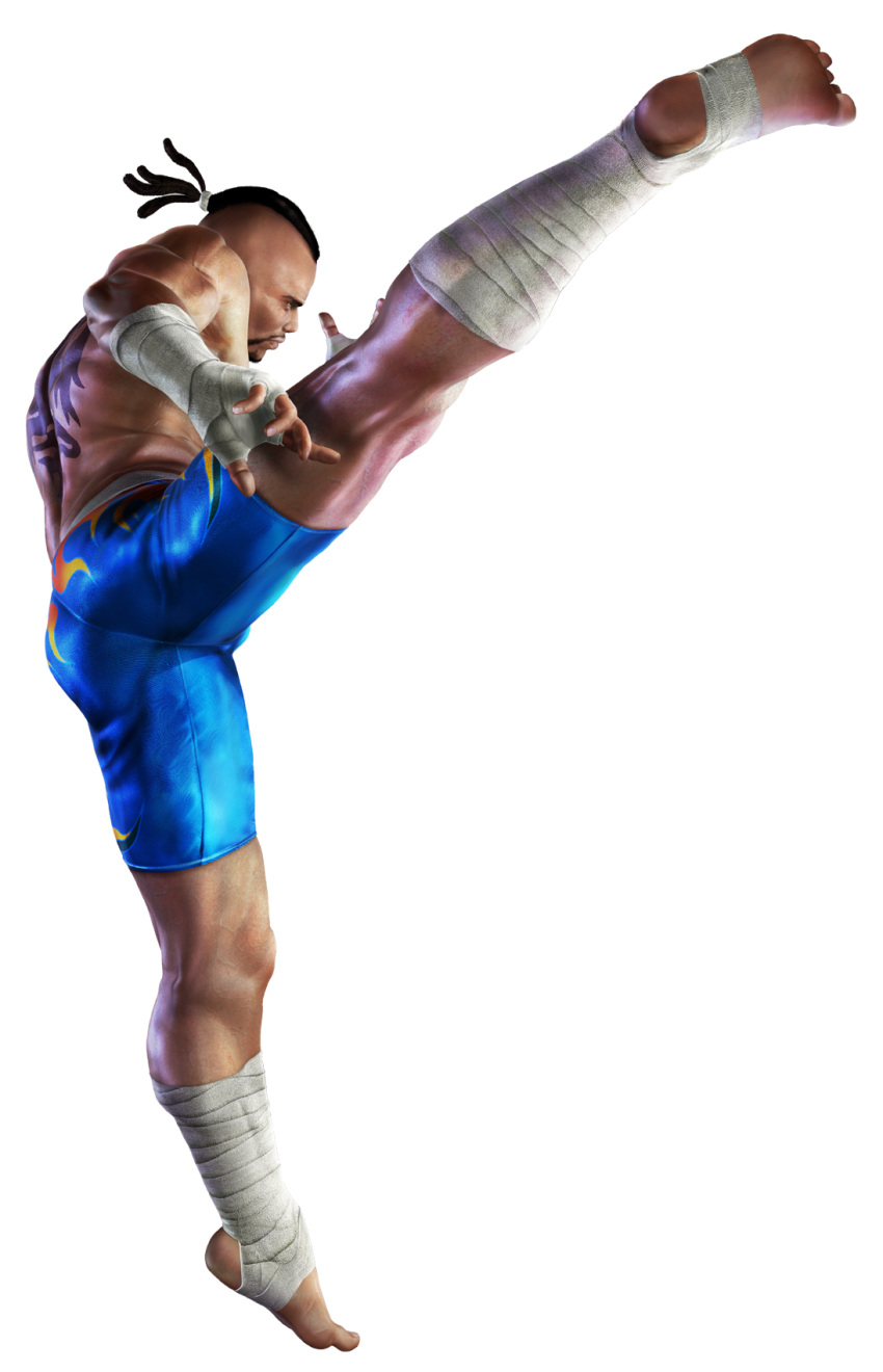 bruce_irvin dark_skin fingerless_gloves gloves highres male male_focus namco tekken