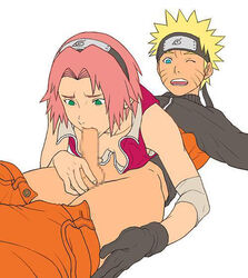 balls blonde_hair blue_eyes bottomless censored clothing erection fellatio female gloves green_eyes hairband headband human licking lying male naruto oral oral_sex penis pink_hair sakura_haruno straight suck testicles uzumaki_naruto rating:Explicit score:27 user:lolen