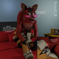 2boys absurd_res absurdres animatronic animatronics anus anus_juice anus_lick anus_peek ass ass_lick ass_licking big_cock big_dick blender blender_(software) blender_eevee brown_stripes cock dialogue dick english english_text eye_patch facesitting five_nights_at_freddy's five_nights_at_freddy's_2 fivenightsatfreddys fnaf fox fox_ears fox_tail foxy foxy_(fnaf) furry furry_only furry_tail gay gay_rimjob george george_(jolly) george_(jolly4) george_goodtime(jolly) george_nudes george_nudity georgenudes georgenudity golden_teeth high_resolution highres jolly jolly_(game) jolly_4 licking_anus licking_ass lonner_(artist) male male/male male_only no_clothes no_panties non-human nude nude_male nudity nudity_goodtime open_mouth orange orange_body orange_fur orange_hair orange_skin red red_body red_fur red_hair red_legs red_penis red_skin red_tail render rendered rimjob rimming rimming_male scout_b(artist) sweat sweating sweaty_anus teeth tiger_ears tiger_stripes tiger_tail tongue tongue_in_anus tongue_out yellow_eyes rating:Explicit score:18 user:Scout_B