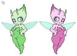  anthro blue_eyes celebi duo fairy female generation_2_pokemon green_body green_eyes green_hair hair heartear18 hi_res insect_wings legendary_pokemon mirror mirror_reflection nintendo pink_body pink_hair pokemon pokemon_(species) reflection short_stack wings  rating:questionable score: user:bot