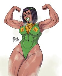 1girls abs armpits arms_up biceps big_thighs dark-skinned_female dark_skin dorkbum dreadlocks ermes_costello female flexing green_lipstick jojo's_bizarre_adventure latina pubic_hair sexy_armpits smile solo solo_female steam stone_ocean thick_thighs toned toned_female rating:Questionable score:107 user:Marioskat