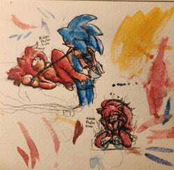  amy_rose bedroom_eyes bondage breasts collar female_on_top female_penetrated femdom furry heart hiddenphallice_(artist) hiddenphalluszone laying_down leash penetration restrained riding sex sonic_(series) sonic_the_hedgehog sonic_the_hedgehog_(series) standing straight traditional_media_(artwork) watercolor_(artwork)  rating:explicit score: user:hiddenphallice