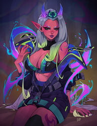 1girls curvaceous curvy curvy_body curvy_female curvy_figure emmanuel_viola evviart female female_only gradient_hair gray_hair green_eyes green_hair grey_hair hourglass_figure league_of_legends light-skinned_female light_skin multicolored_hair red_skin silver_hair solo solo_female street_demons_series street_demons_zyra voluptuous voluptuous_female zyra rating:Explicit score:28 user:randomaccount0897