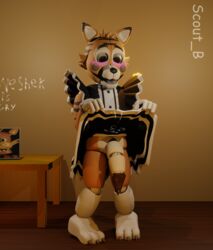 1boy absurd_res absurdres animatronic animatronics black_skirt blender blender_(software) blush blushing_male brown_stripes brown_tail cock cum cum_in_penis cum_leak dick dress fazbear_fanverse femboy femboy_on_male five_nights_at_freddy's fnaf furry furry_only george george_(jolly) george_(jolly2) george_(jolly4) george_goodtime(jolly) georgenudes georgenudity gloves high_resolution highres jolly jolly_(game) jolly_2 jolly_4 lonner_(artist) maid male male/male male_only male_penetrating model model_pose non-human nude_male nudity nudity_goodtime orange_background orange_eyes orange_hair orange_tail pose rendered scout_b(artist) showcase skirt skirt_around_belly skirt_lift skirt_pull skirt_suit solo stripes tiger tiger_dick tiger_tail white_feet wooden_floor rating:Explicit score:4 user:Scout_B