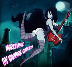 adventure_time ass axe big_ass big_breasts black_hair breasts electric_guitar female full_moon grey_skin grimphantom guitar long_hair marceline moon musical_instrument red_eyes solo vampire weapon rating:Safe score:109 user:Shadowking111