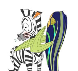  crossover dreamworks duo equid equine face_slap fish madagascar_(series) male mammal marine marty_the_zebra meme multicolored_body ocado7 oscar_(shark_tale) oscars shark_tail shark_tale simple_background voice_actor_joke will_smith_slapping_chris_rock zebra 