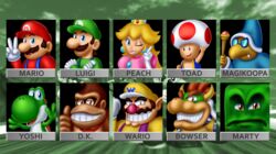  ape bigdaddydowney blonde_hair blue_eyes bowser brother_(lore) brothers_(lore) brown_eyes character_select clothing crown donkey_kong_(character) donkey_kong_(series) ear_piercing ear_ring eyewear facial_hair female glasses green_body green_scales green_skin green_yoshi group hair haplorhine hat headgear headwear human koopa luigi magic_wand magikoopa male mammal mario mario_bros mario_kart mario_kart_64 marty_the_thwomp moustache nintendo one_eye_closed piercing primate princess princess_peach red_hair reptile ring_piercing rope royalty scales scalie sibling_(lore) smile text text_on_clothing text_on_hat text_on_headwear thwomp toad_(mario) turtle twins_(lore) wario white_body white_scales wink yoshi 