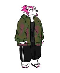  anthro bear clothing colored_nails female footwear hair hi_res looking_at_viewer mammal nails noelle_(twistcmyk) pink_hair pink_nail_polish pink_nails sandals shoes slippers solo twistcmyk 