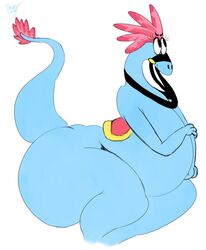  alien anthro ass belly big_belly big_butt black_eyes blue_body clothing disney female huge_butt huge_thighs legwear neom-daddy nude overweight overweight_anthro overweight_female reins smile solo sylvia_(wander_over_yonder) thick_thighs thigh_highs wander_over_yonder zbornak 