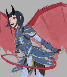  absurd_res arueshalae clothed clothing demon demon_humanoid female gallingsiren hi_res horn horned_humanoid humanoid pathfinder pathfinder:_wrath_of_the_righteous red_eyes solo spread_wings succubus tail tail_motion winged_humanoid wings 